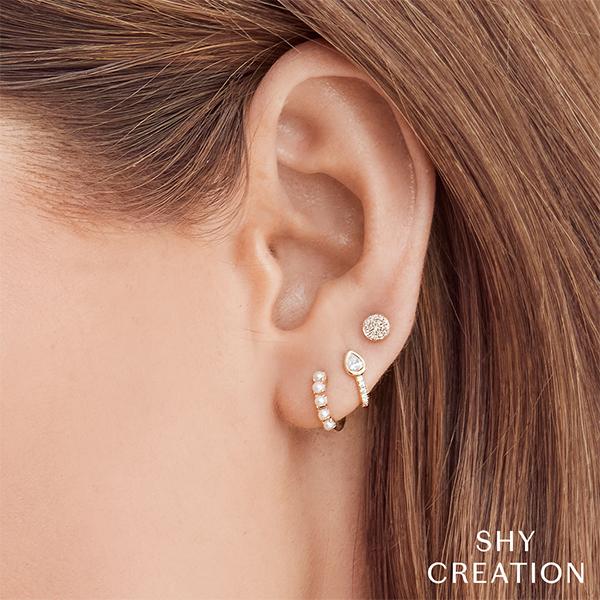 Shy Creation Diamond Stud Earrings - SC55019564