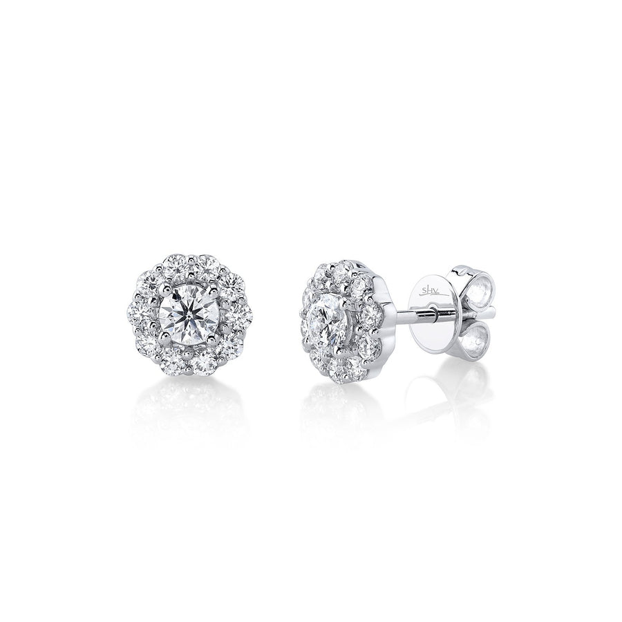 Shy Creation Diamond Stud Earrings - SC55022480