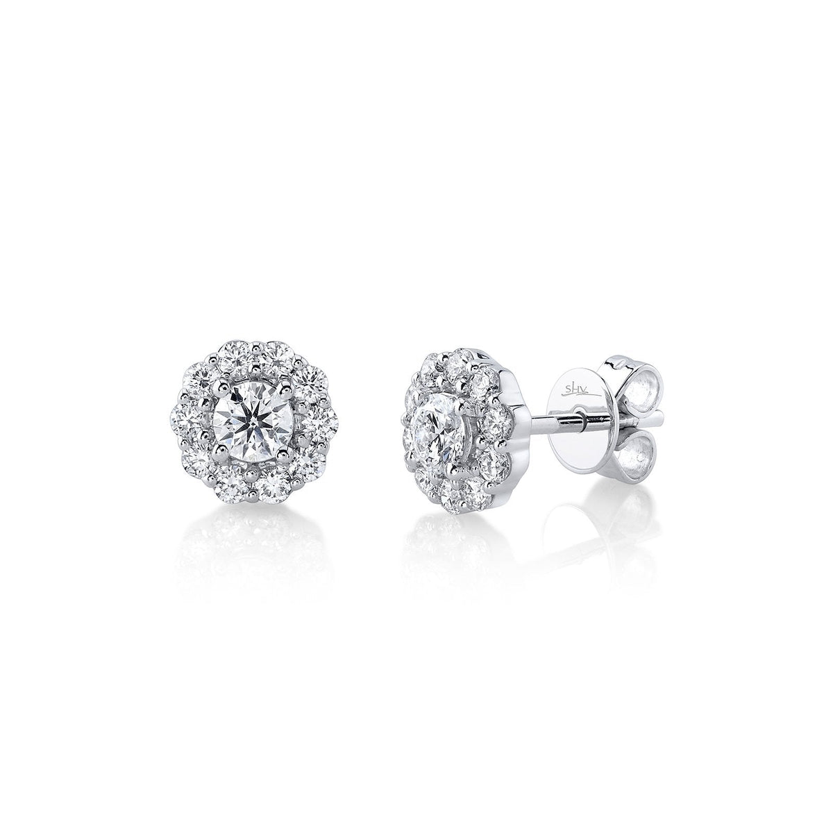 Shy Creation Diamond Stud Earrings - SC55022480