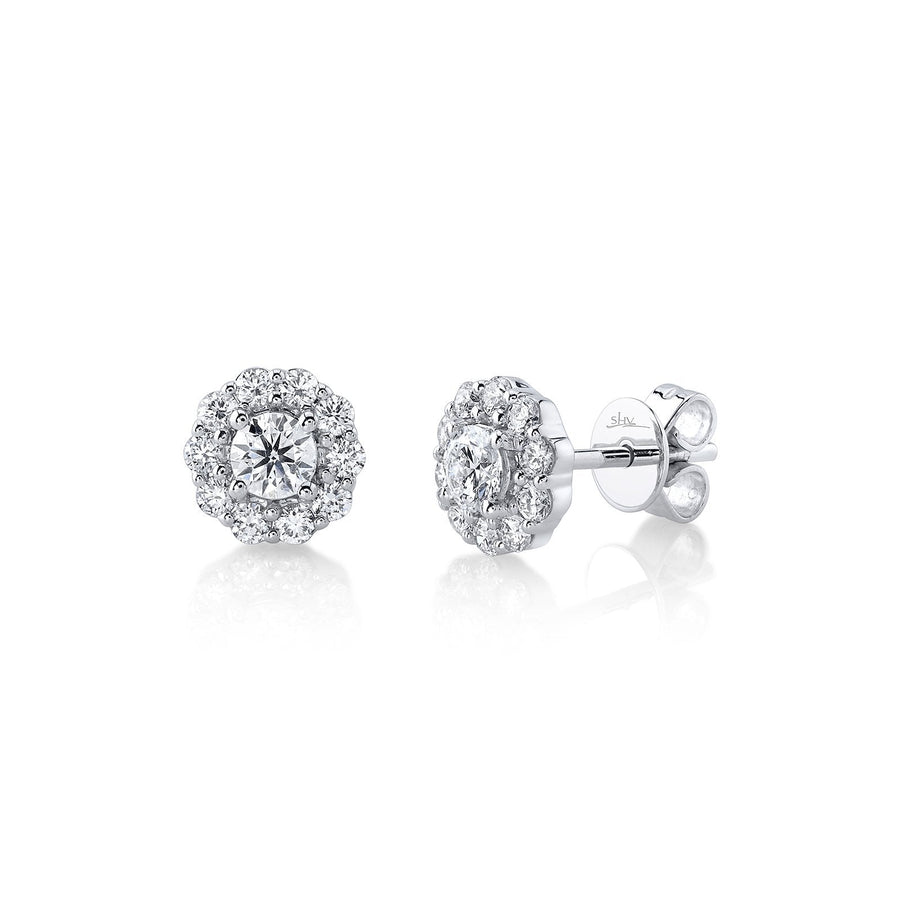 Shy Creation Diamond Stud Earrings - SC55022480