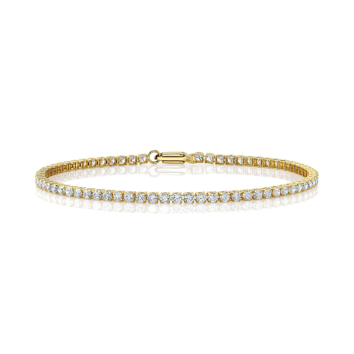 Shy Creation Diamond Tennis Bracelet - SC22008250 - Shy Creation Diamond Tennis Bracelet in 14 karat yellow gold.