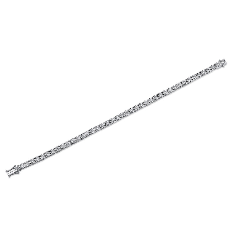 Shy Creation Diamond Tennis Bracelet 3.00 CT-Shy Creation Diamond Tennis Bracelet in 14 karat white gold.