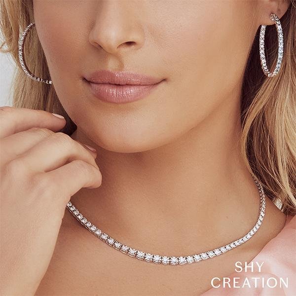 Shy Creation Diamond Tennis Necklace - SC55005140