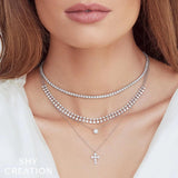 Shy Creation Diamond Necklace-Shy Creation Eden Diamond Necklace - SC55005792