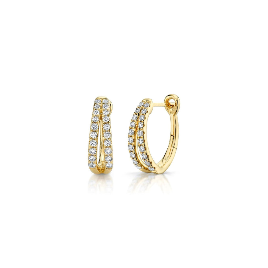 Shy Creation Eternal Diamond Oval Hoop Earrings - SC22005528