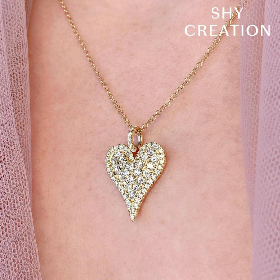 Shy Creation Glittara Diamond Heart Necklace - SC55023663