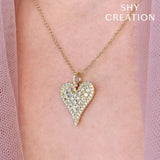 Shy Creation Glittara Diamond Heart Necklace-Shy Creation Glittara Diamond Heart Necklace - SC55023663