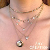 Shy Creation Kate Diamond Pavé Heart Necklace-Shy Creation Kate Diamond Pavé Heart Necklace - SC55020086V2