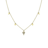 Shy Creation Kate Diamond Pavé Heart Necklace - SC55021406