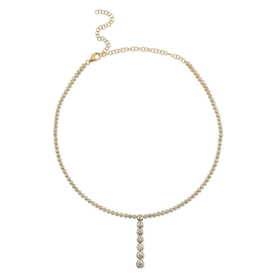 Shy Creation Lariat Diamond Necklace - SC55024077