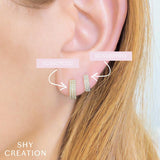 Shy Creation Mini Huggie Earrings-Shy Creation Mini Huggie Earrings - SC55009013