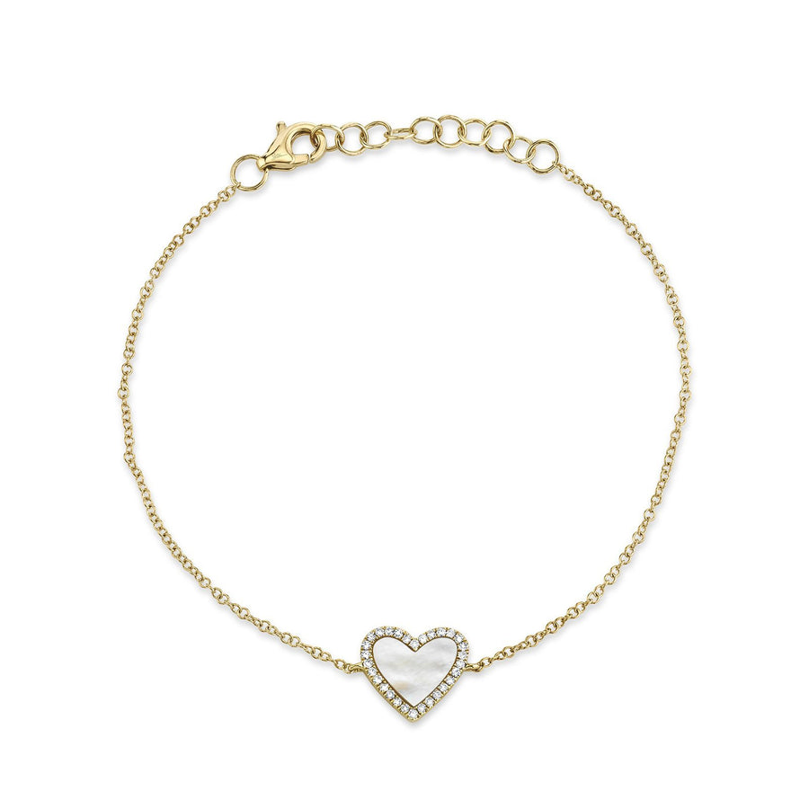 Shy Creation Mother-of-Pearl Heart Bracelet - SC55019154