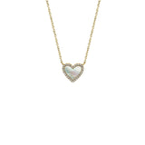 Shy Creation Mother-of-Pearl Heart Necklace-Shy Creation Mother-of-Pearl Heart Necklace - SC55012462