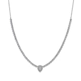 Shy Creation Pear Drop Diamond Necklace-Shy Creation Pear Drop Diamond Necklace - SC55021115