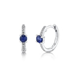 Shy Creation Sapphire and Diamond Huggie Earrings - SC55020192
