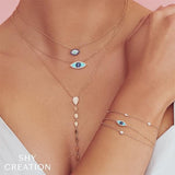 Shy Creation Turquoise Eye Necklace - SC55003623