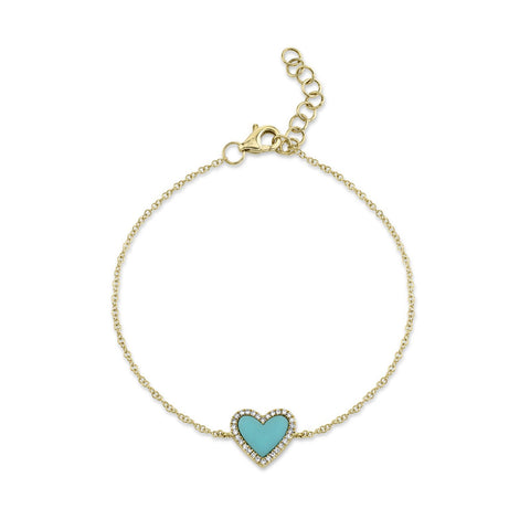 Shy Creation Turquoise Heart Bracelet-Shy Creation Turquoise Heart Bracelet - SC55019291