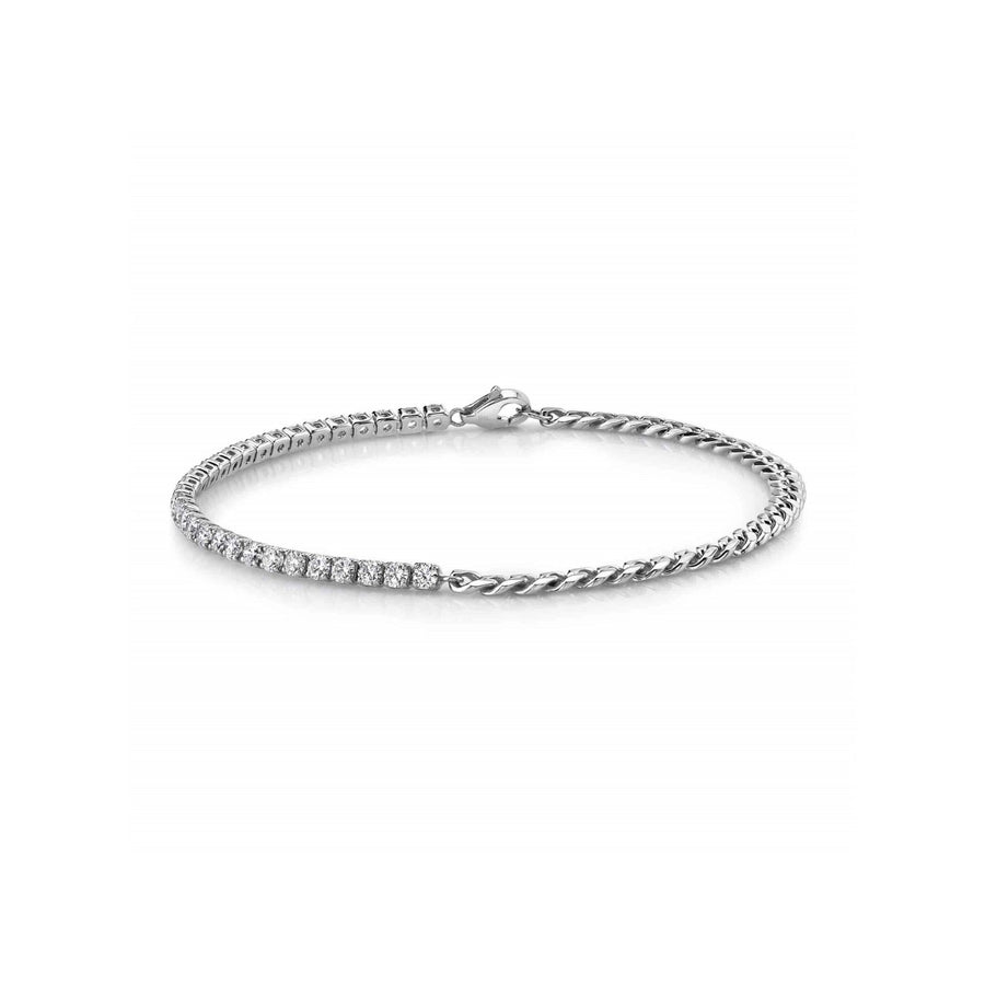 Shy Creations Diamond Bracelet in 14 karat white gold with diamonds totaling 1.49 carats.