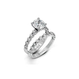 Simon G Diamond Engagement Ring Mounting and Wedding Band Set -