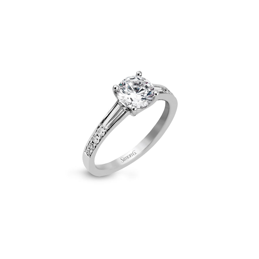 Simon G Diamond Engagement Ring Mounting and Wedding Band Set -