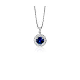 Simon G Sapphire Diamond Pendant and Chain-Simon G Sapphire Diamond Pendant and Chain -