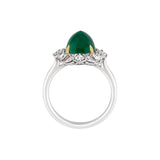 Sugarloaf Emerald Diamond Ring-Sugarloaf Emerald Diamond Ring - ERNEL00307