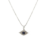 Sydney Evan 14K White Gold Evil Eye Diamond Necklace-Sydney Evan 14K White Gold Evil Eye Diamond Necklace -