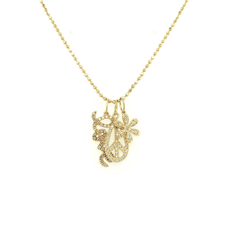 Sydney Evan 14K Yellow Gold Diamond Pendants and Chain -