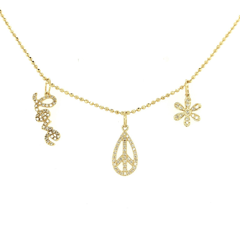 Sydney Evan 14K Yellow Gold Diamond Pendants and Chain-Sydney Evan 14K Yellow Gold Diamond Pendants and Chain -