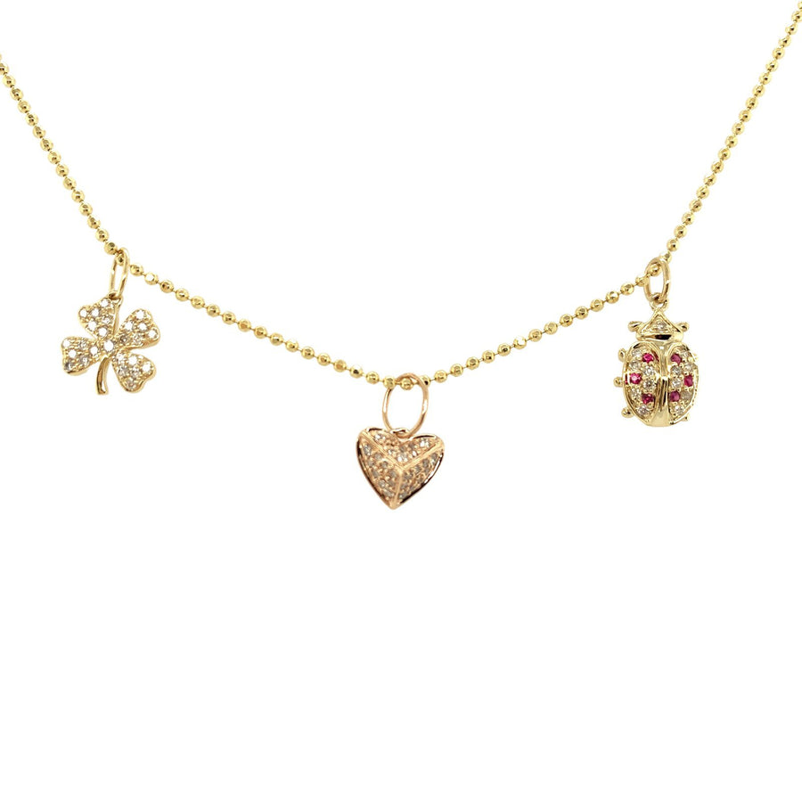 Sydney Evan 14K Yellow Gold Diamond Pendants and Chain -