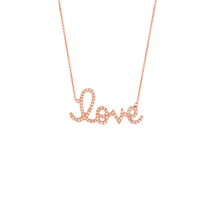Sydney Evan Large "Love" Necklace -