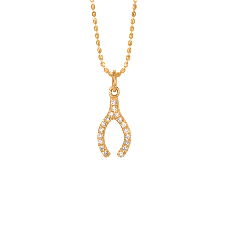 Sydney Evan Wishbone Necklace-Sydney Evan Wishbone Necklace -