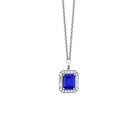 Tanzanite Diamond Necklace - P27940-TANZ