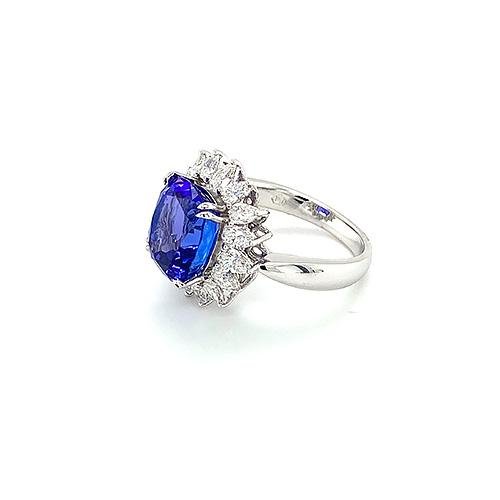 Tanzanite Diamond Ring-Tanzanite Diamond Ring -
