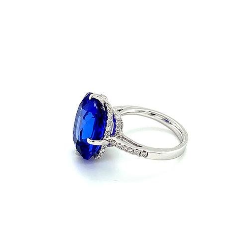 Tanzanite Diamond Ring-Tanzanite Diamond Ring -