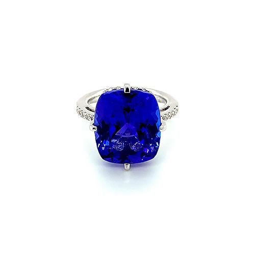 Tanzanite Diamond Ring-Tanzanite Diamond Ring -