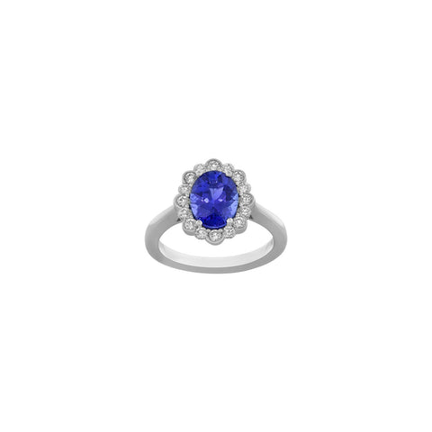 Tanzanite Diamond Ring-Tanzanite Diamond Ring -