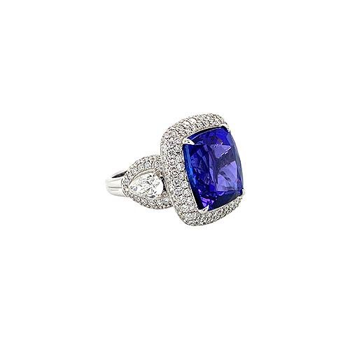 Tanzanite Diamond Ring-Tanzanite Diamond Ring -