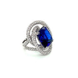 Tanzanite Diamond Ring-Tanzanite Diamond Ring -