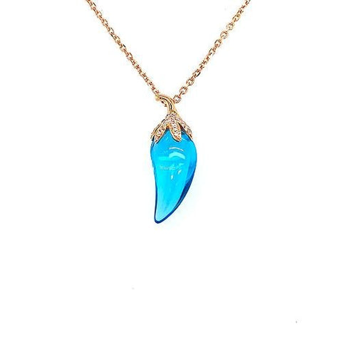 Topaz Pepper Pendant and Chain-Topaz Pepper Pendant and Chain -