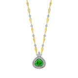 Tourmaline and Diamond Necklace-Tourmaline and Diamond Necklace - N20973-CPT