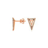 Triangle Diamond Earrings-Triangle Diamond Earrings - DERYL00073