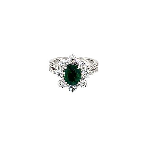 Tsavorite Diamond Ring -