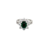 Tsavorite Diamond Ring-Tsavorite Diamond Ring -