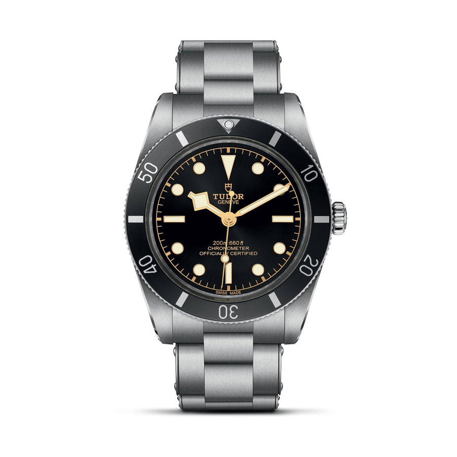 TUDOR Black Bay 54 37mm Steel - M79000N-0001 - TUDOR Black Bay 54 in a 37mm stainless steel case with black dial on stainless steel bracelet, featuring an automatic movement.
