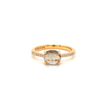 UGO Cala 18K Rose Gold Diamond Topaz Ring-UGO Cala 18K Rose Gold Diamond Topaz Ring -