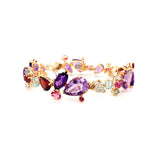 UGO Cala 18K Rose Gold Ruby Aquamarine Diamond Bracelet -
