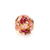 UGO Cala 18K Rose Gold Ruby Topaz Quartz Diamond Ring -