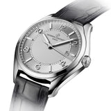 Vacheron Constantin Fiftysix Self-Winding-Vacheron Constantin Fiftysix Self-Winding in a 40mm stainless steel case with silver dial on leather strap, featuring a date display and automatic movement.