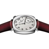 Vacheron Constantin Historiques American 1921-Vacheron Constantin Historiques American 1921 in a 36.5mm white gold case with silver dial on leather strap, featuring a small seconds display and mechanical hand-wound movement.